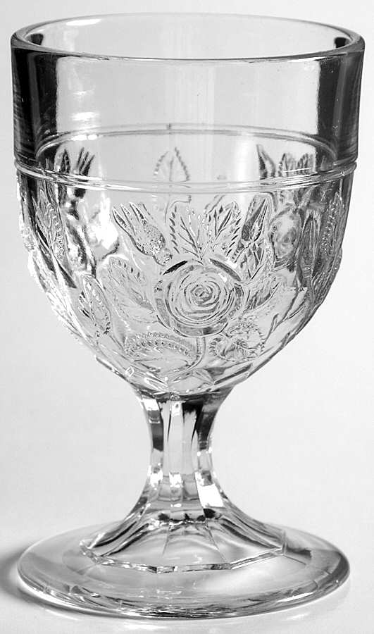Open Rose Low Water Goblet by Unknown Manufacturer-1