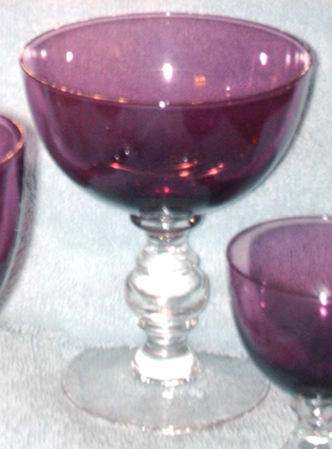 UNK198 Amethyst Champagne/Tall Sherbet by Unknown Manufacturer-1
