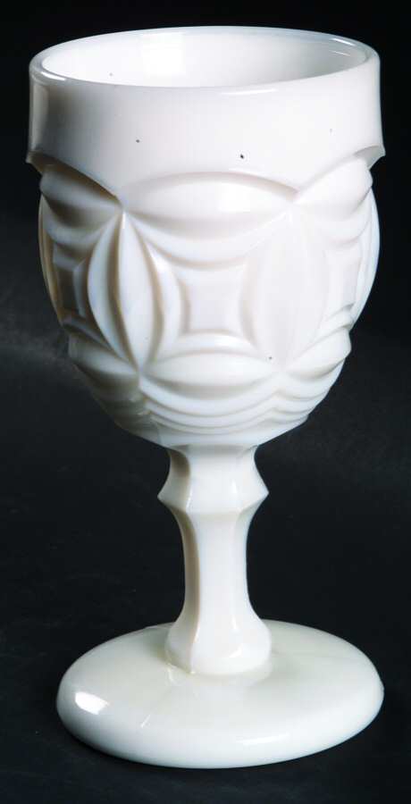 Bristol Milk Glass Water Goblet by Smith Glass -1