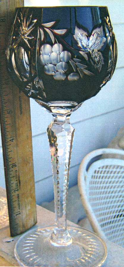 UNK3717 Blue Water Goblet by Unknown Manufacturer-1