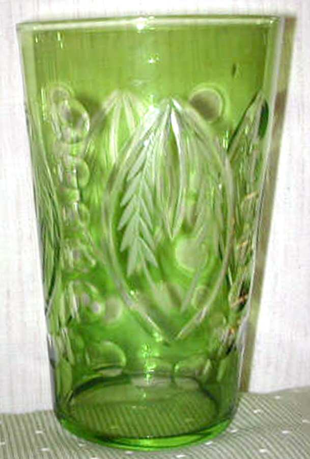 UNK4991 Green Highball Glass by Unknown Manufacturer-1
