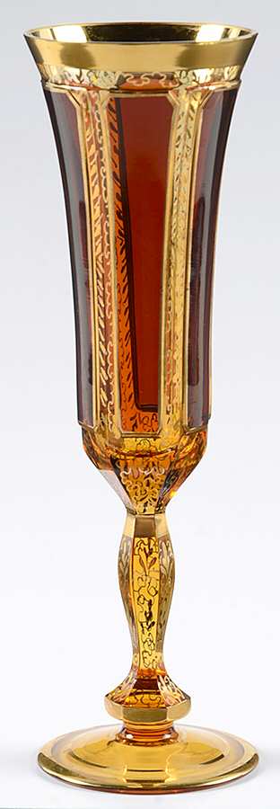 UNK5768 Cranberry Millennium Fluted Champage by Unknown Manufacturer-1