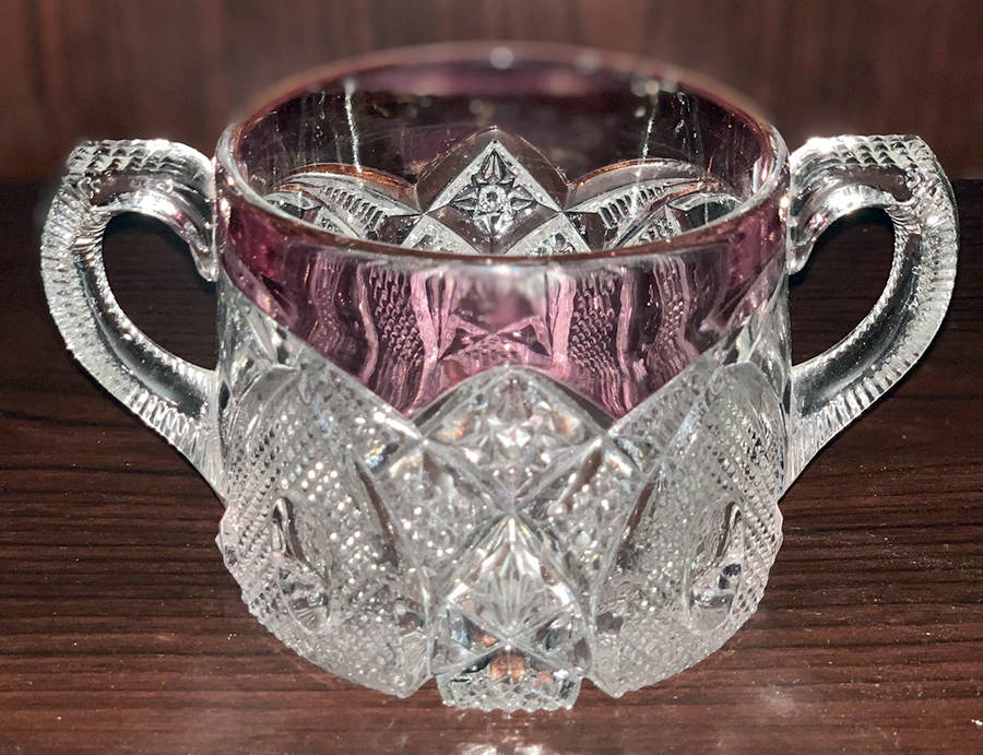 New Hampshire Ruby Flash Open Sugar by US Glass-1