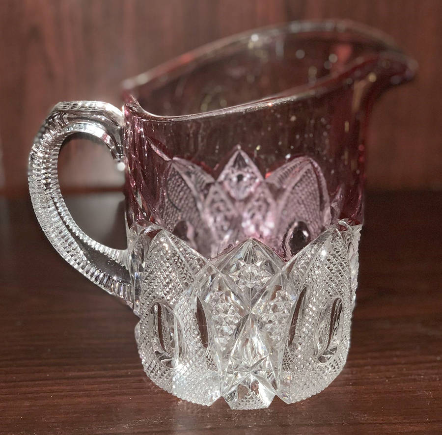 New Hampshire Ruby Flash Creamer by US Glass-1