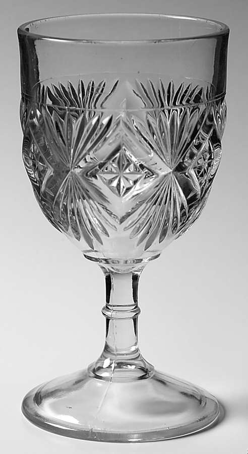 Sheaf with Diamonds Water Goblet by Bryce-1