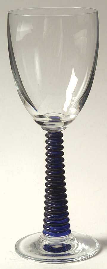 UNK739 Cobalt Blue Wine Glass by Unknown Manufacturer-1