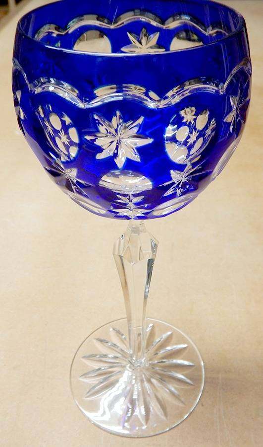 UNK6011 Cobalt Blue Hock Wine by Unknown Manufacturer-1