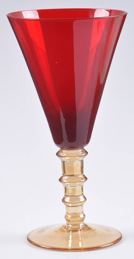 UNK3851 Red Water Goblet by Unknown Manufacturer-1