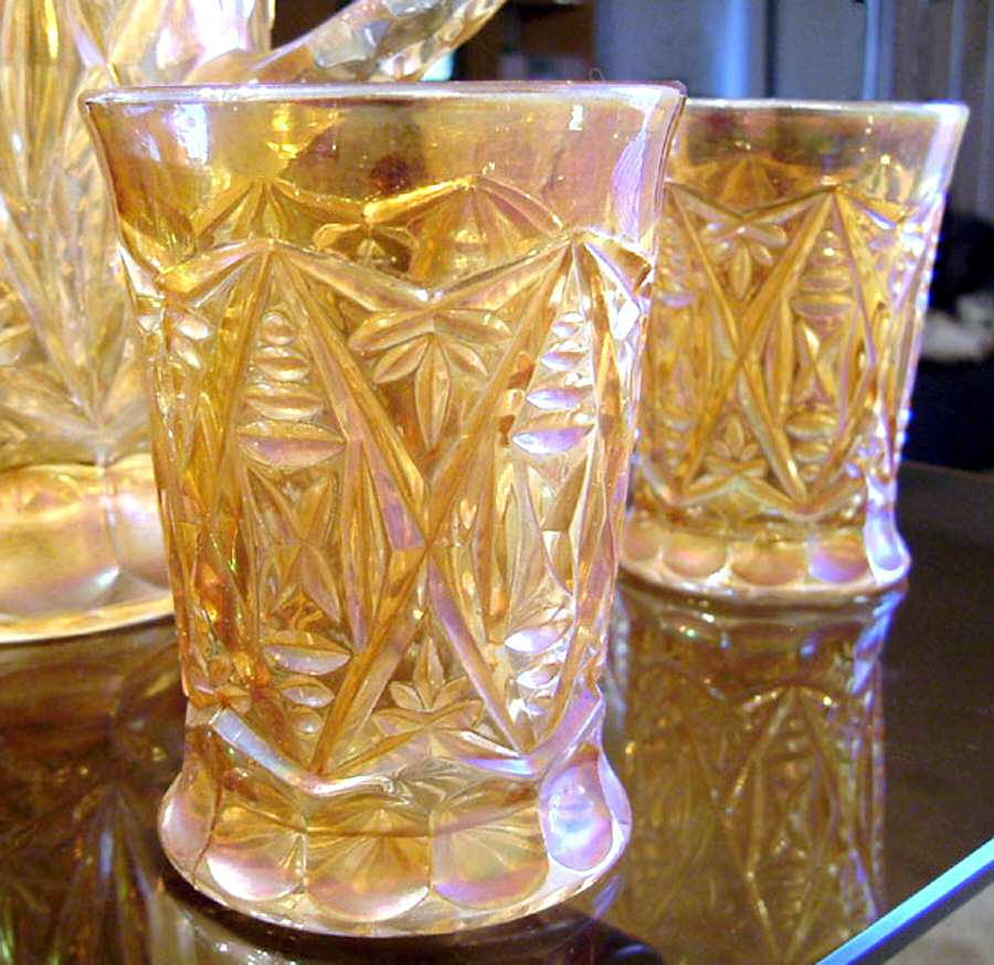 Diamond Cut Shields Flat Tumbler by Unknown Manufacturer-1