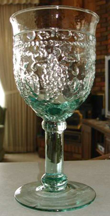 UNK3874 Green Water Goblet by Unknown Manufacturer-1
