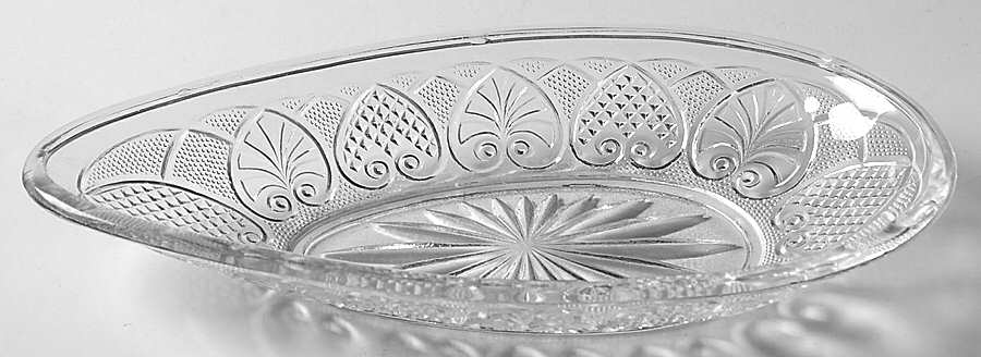 Palmette Clear 8" Avocado Shape Relish by Unknown Manufacturer-1