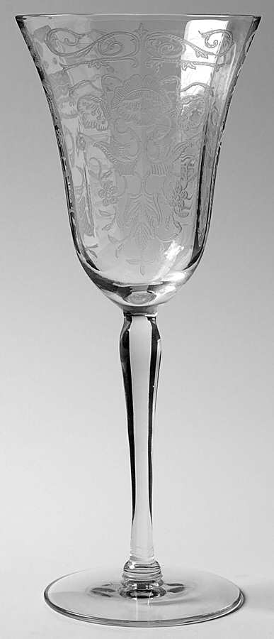 UNK4543 Clear Water Goblet by Unknown Manufacturer-1