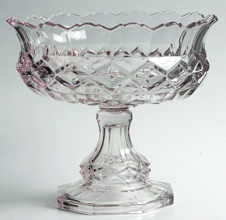 Diamond Bridges Clear Comport by US Glass-1