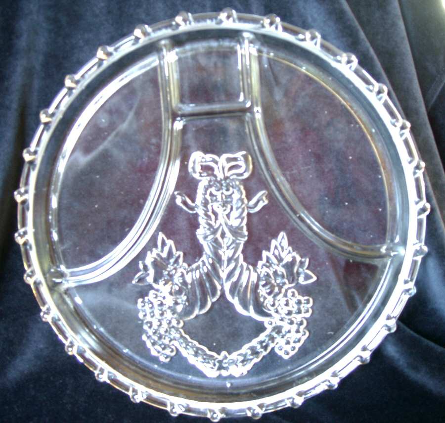 Horn Rope Cornucopia Snack Plate No Cup by Hazel-Atlas-1