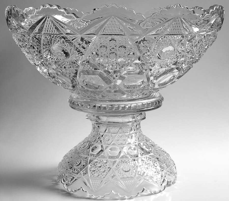 Brazilian Clear Punch Bowl with Stand by Fostoria-1