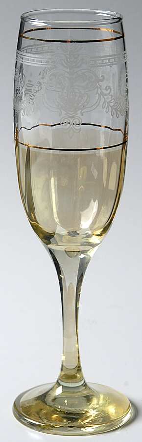 UNK3298 Yellow Fluted Champagne by Unknown Manufacturer-1