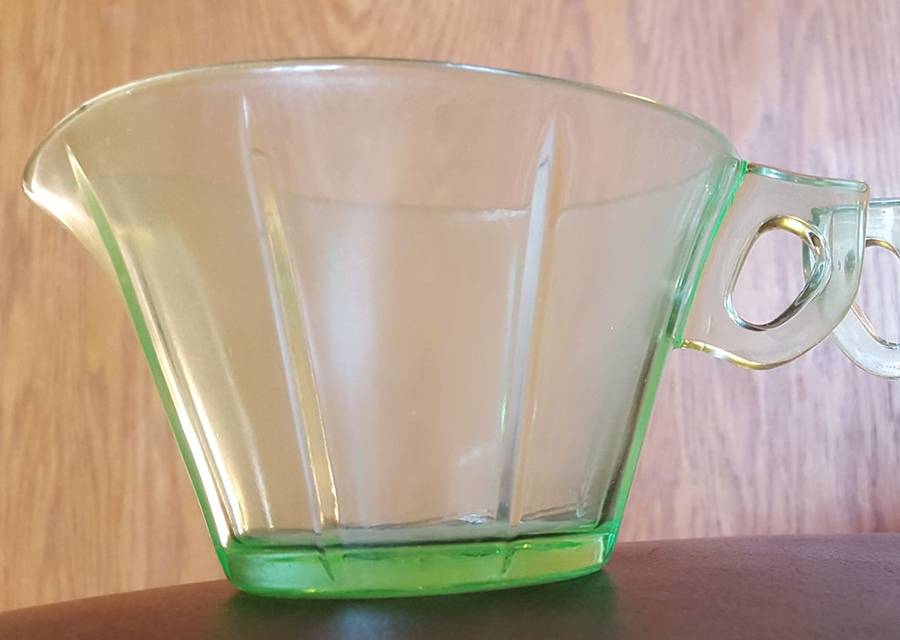 Tendril Green Creamer by US Glass-1