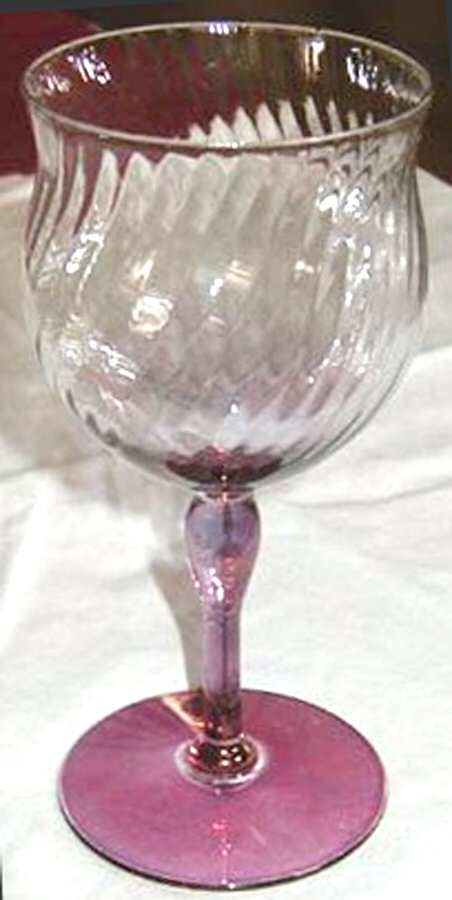 UNK4732 Cranberry Water Goblet by Unknown Manufacturer-1