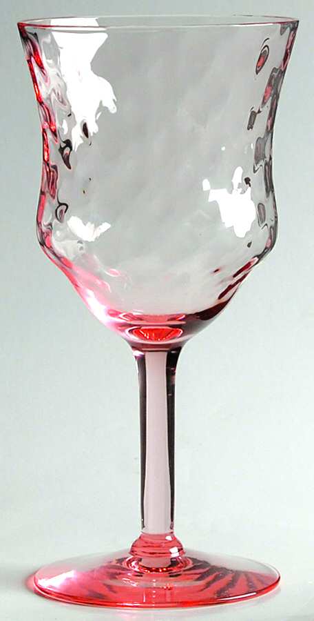 UNK6231 Pink Water Goblet by Unknown Manufacturer-1