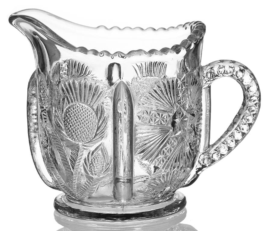 Paneled Thistle Clear Creamer by Unknown Manufacturer-1
