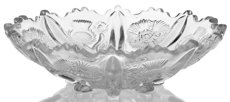 Paneled Thistle Clear Open Candy Dish by Unknown Manufacturer-1