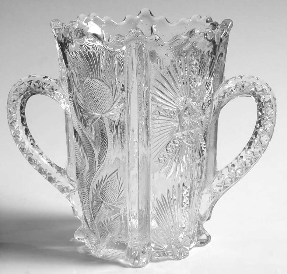 Paneled Thistle Clear Celery Vase by Unknown Manufacturer-1