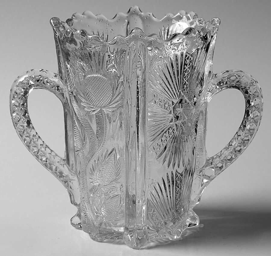 Paneled Thistle Clear Open Spooner by Unknown Manufacturer-1