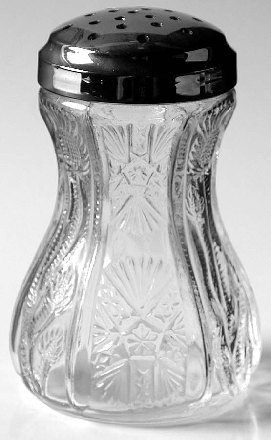 Paneled Thistle Clear Sugar Shaker & Lid by Unknown Manufacturer-1
