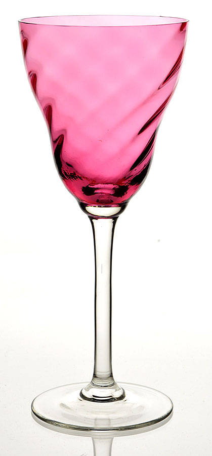 UNK5929 (Cranberry) Water Goblet by Unknown Manufacturer-1