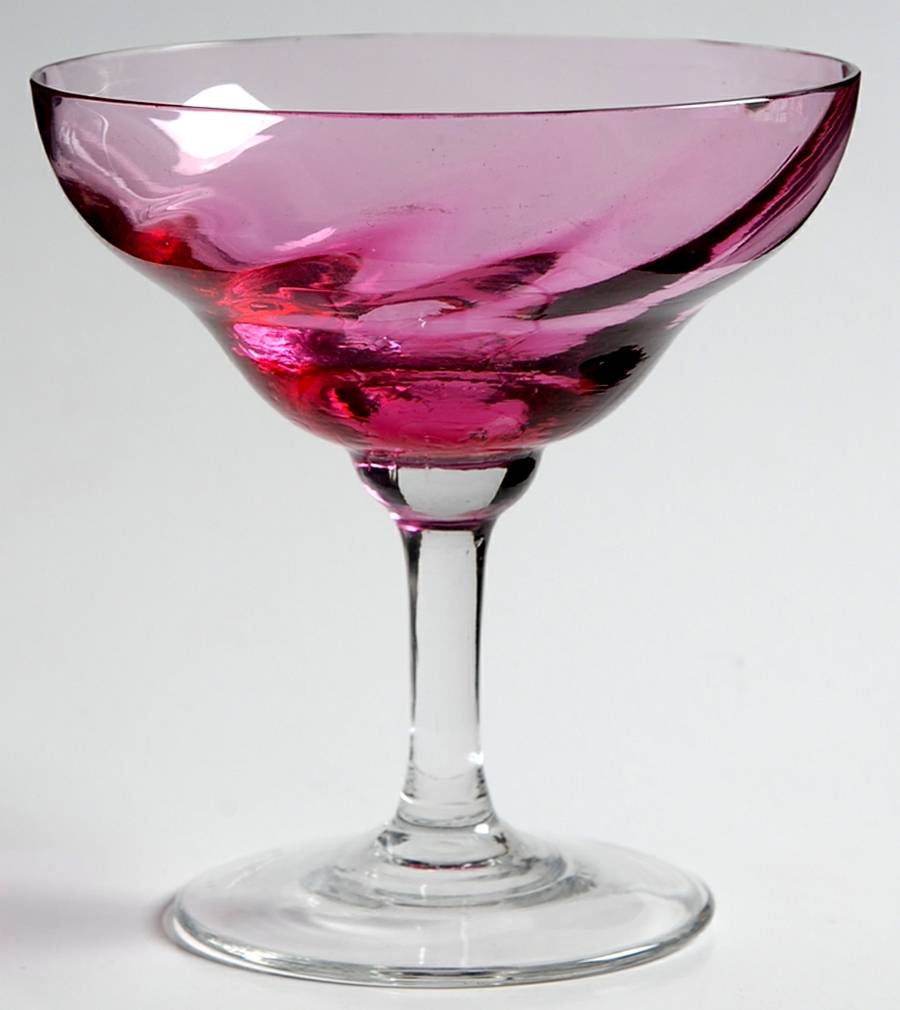 UNK5929 (Cranberry) Low Sherbet by Unknown Manufacturer-1