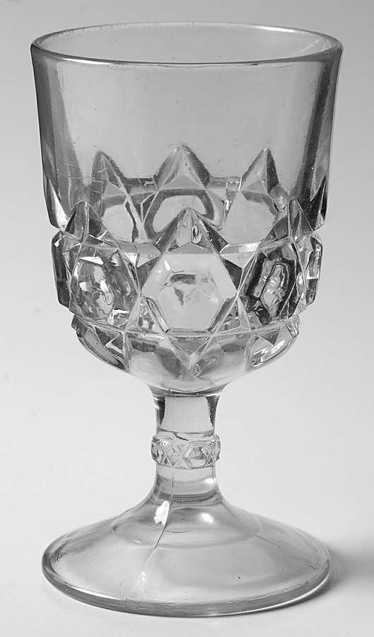 Clear Block Water Goblet by US Glass-1
