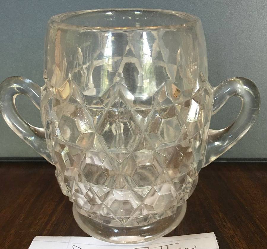 Clear Block Open Spooner by US Glass-1