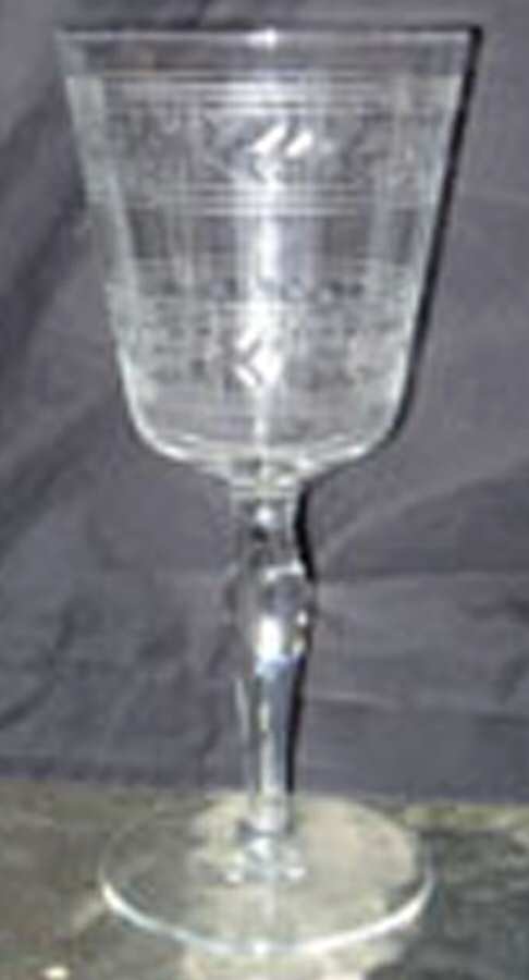 2010-8 (Clear) Water Goblet by Glastonbury - Lotus-1