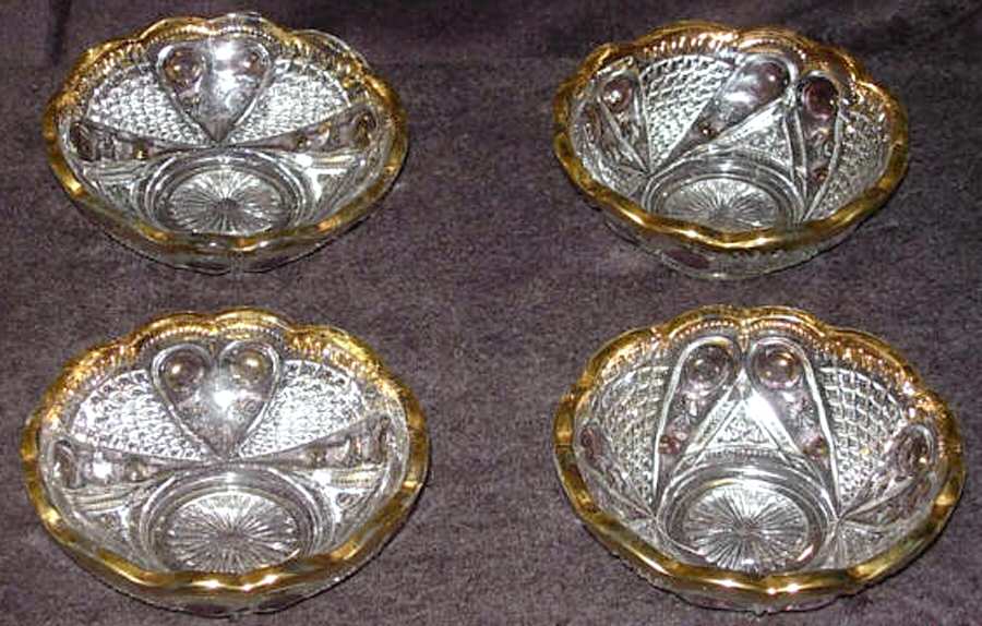 Paisley Amethyst Small Fruit Dessert Bowl by Unknown Manufacturer-1