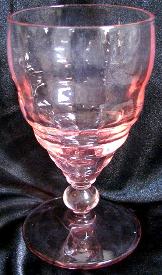 UNK7029 Pink Water Goblet by Unknown Manufacturer-1