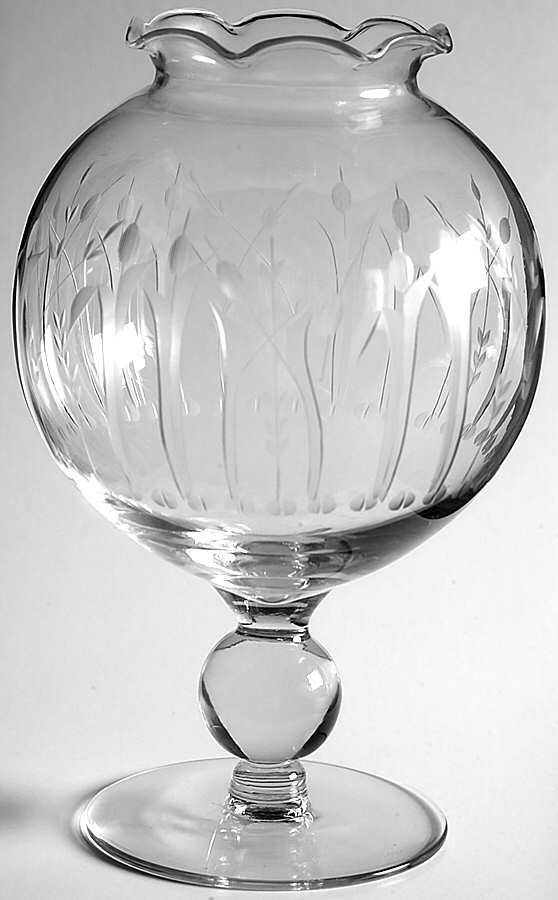 UNK7031 Footed Ivy Ball Vase by Unknown Manufacturer-1