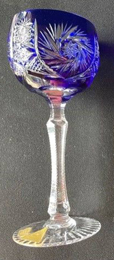 UNK6858 Cobalt Blue Water Goblet by Unknown Manufacturer-1