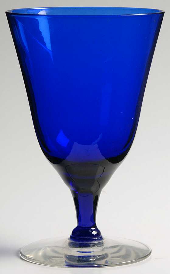 UNK6874 Cobalt Blue Water Goblet by Unknown Manufacturer-1
