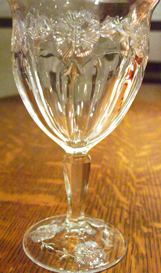 Floral Colonial Water Goblet by Westmoreland-1