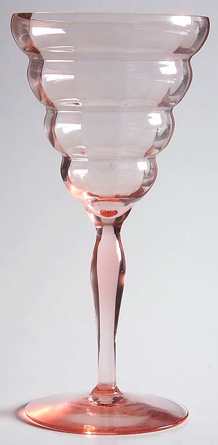 UNK7115 Pink Water Goblet by Unknown Manufacturer-1