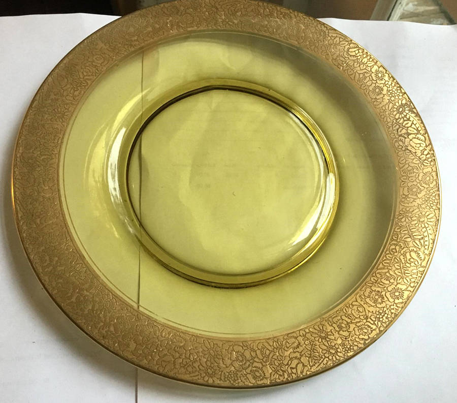 UNK1816 AMBER Luncheon Plate by Unknown Manufacturer-1