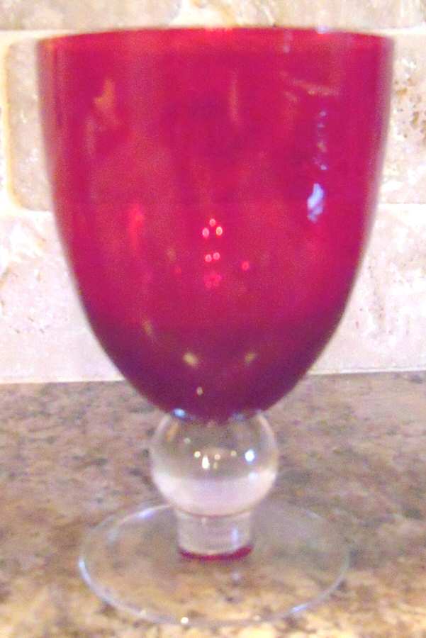UNK7497 Red Water Goblet by Unknown Manufacturer-1