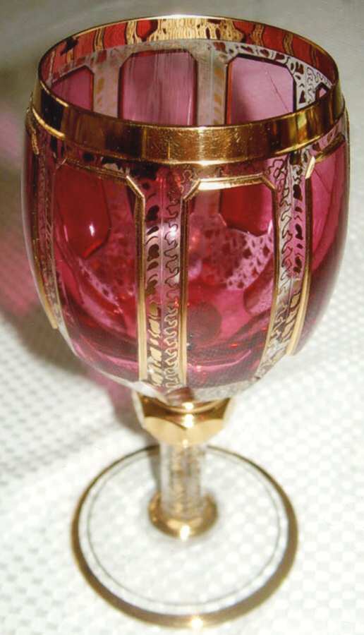 UNK7570 Cranberry Water Goblet by Unknown Manufacturer-1