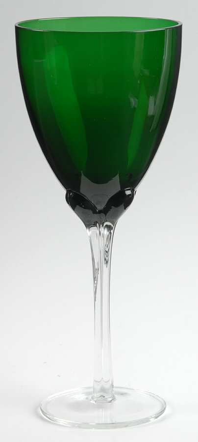 UNK1594 Emerald Green Water Goblet by Unknown Manufacturer-1