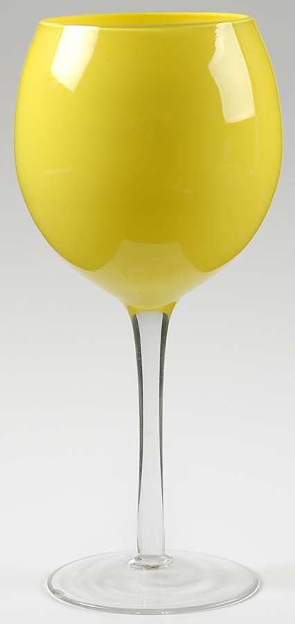 UNK8043 Yellow Water Goblet by Unknown Manufacturer-1
