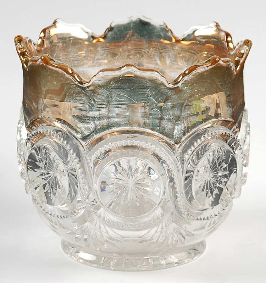 Star in Bull's Eye (Gold Trim) Open Spooner by US Glass-1