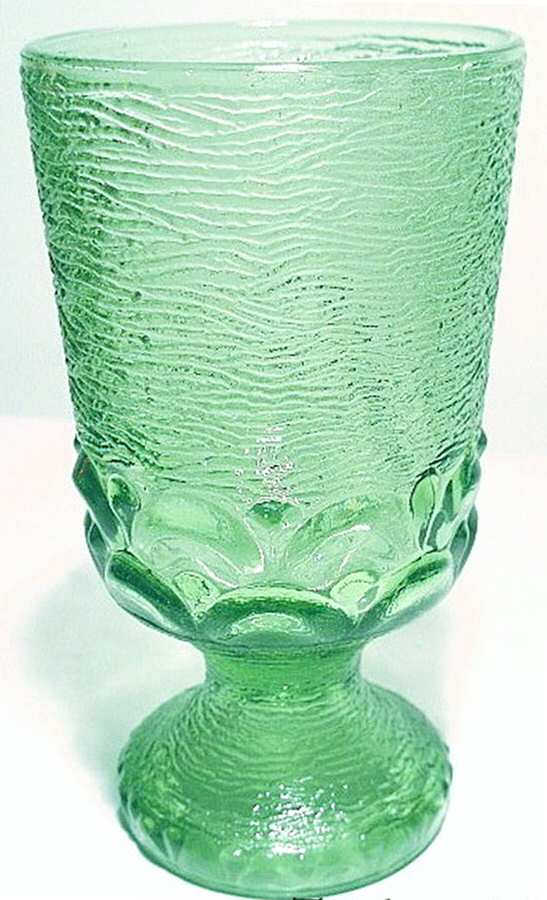 Monterey Green (Avocado) Water Goblet by Brockway Glass Co.-1