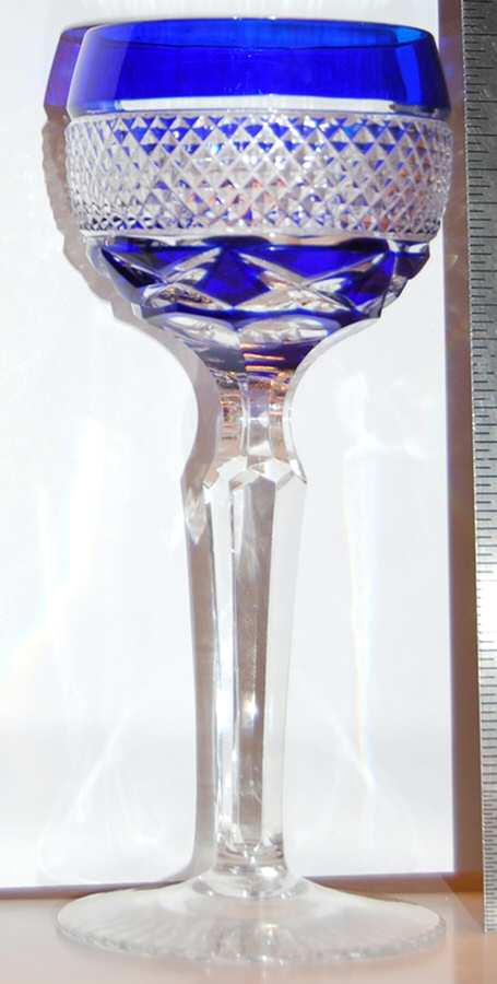 UNK8217 Cobalt Blue Small Hock Wine by Unknown Manufacturer-1