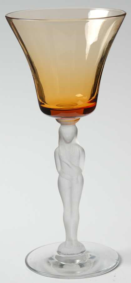 UNK8243 Amber Wine Glass by Unknown Manufacturer-1