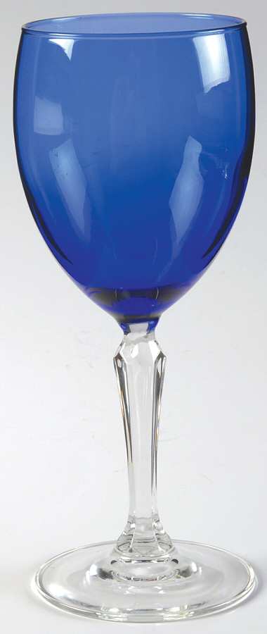 UNK8245 Cobalt Blue Water Goblet by Unknown Manufacturer-1